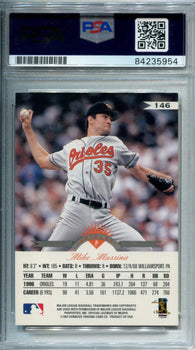 Mike Mussina 1997 Autographed Leaf Card (Psa)