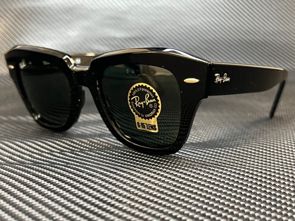RAY BAN RB2186 901 31 Black Square 52 mm Unisex Sunglasses