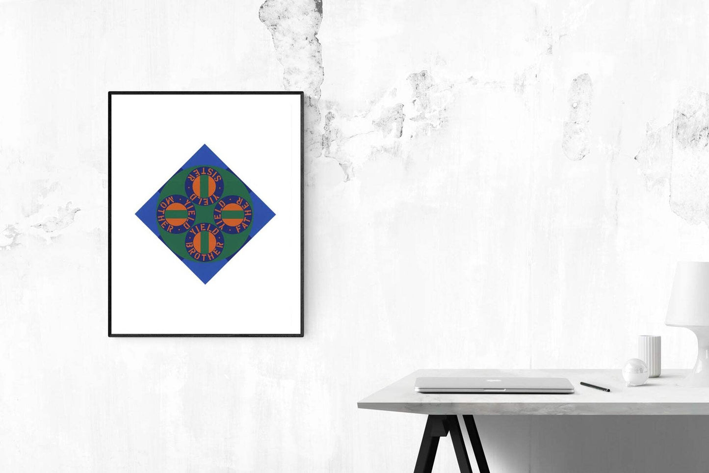 Robert Indiana Yield Brother #2 " Serigraph Pop Art Multicolor Blu