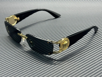 VERSACE VE2291 100287 Gold Dark Grey Men's 59 mm Sunglasses