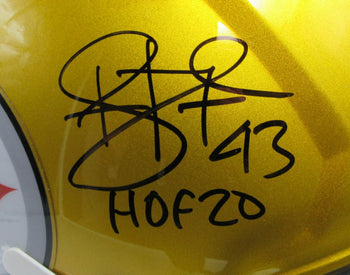 Troy Polamalu Signed  Steelers Full Size Flash