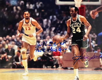 Sam Jones Autographed 8X10 Basketball Photo