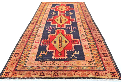 Handmade Vintage Oriental Runner Rug Tribal