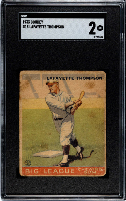 2 Lafayette Thompson 1933 Goudey #13 SGC