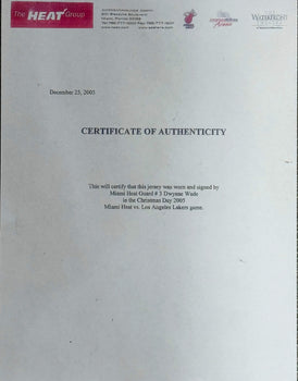 Dwyane Wade Game Used Jersey Piece W/ 8X10 Unsigned Photo Framed