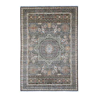 6'1"X9' Brown 14Th Century Mamluk Dynasty Pattern Hand Knotted Wool Rug
