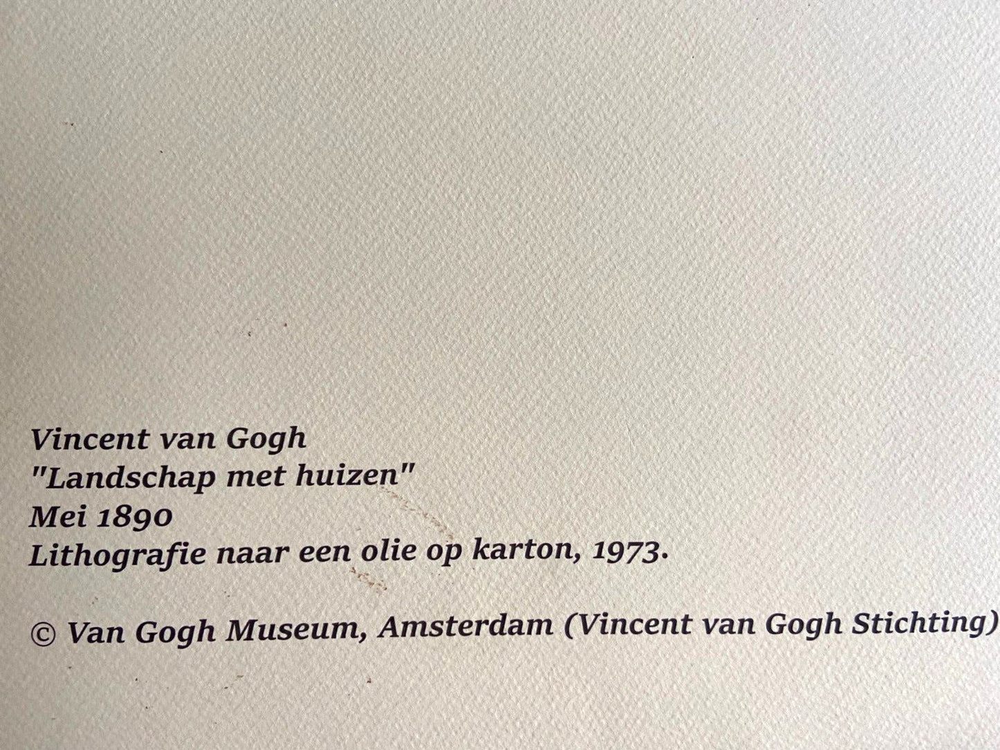 Vincent Van Gogh Museum Lithograph Coa Signed Op