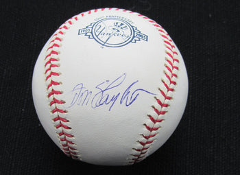 Don Slaught Signed/Auto Yankees 100Th Oml Baseball Mab Jsa 187093