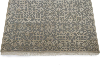 6X9 ft Signed Extra Fine 400 Knots Handmade Oriental Rug Gray Beige Decor Carpet