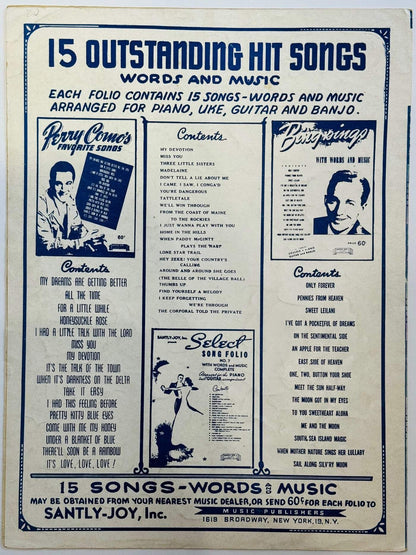 Perry Como Surrender Autographed Sheet Music (Jsa)