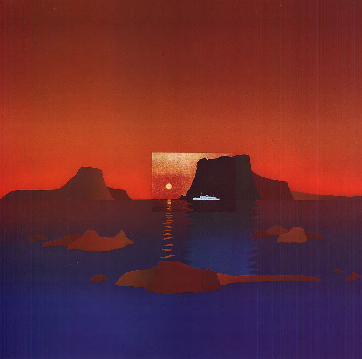 Jean-Michel Folon I'M Writing From " Offset Lithograph Surrealism