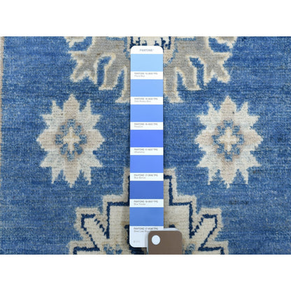 2'6"X9'7" Vintage Look Kazak Wool Tribal Design Hand Knotted Runner Rug