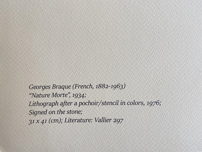 Georges Braque Lithograph 1976 Coa Signed Op