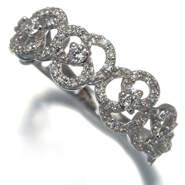 Vendome Ring Diamond 0.20Ct Openwork Flower