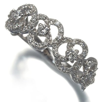 Vendome Ring Diamond 0.20Ct Openwork Flower