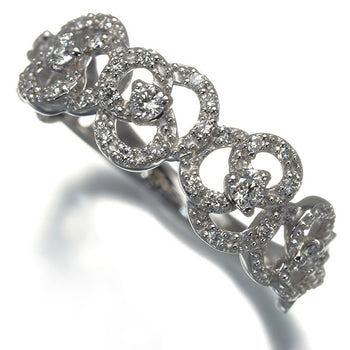 Vendome Ring Diamond 0.20Ct Openwork Flower