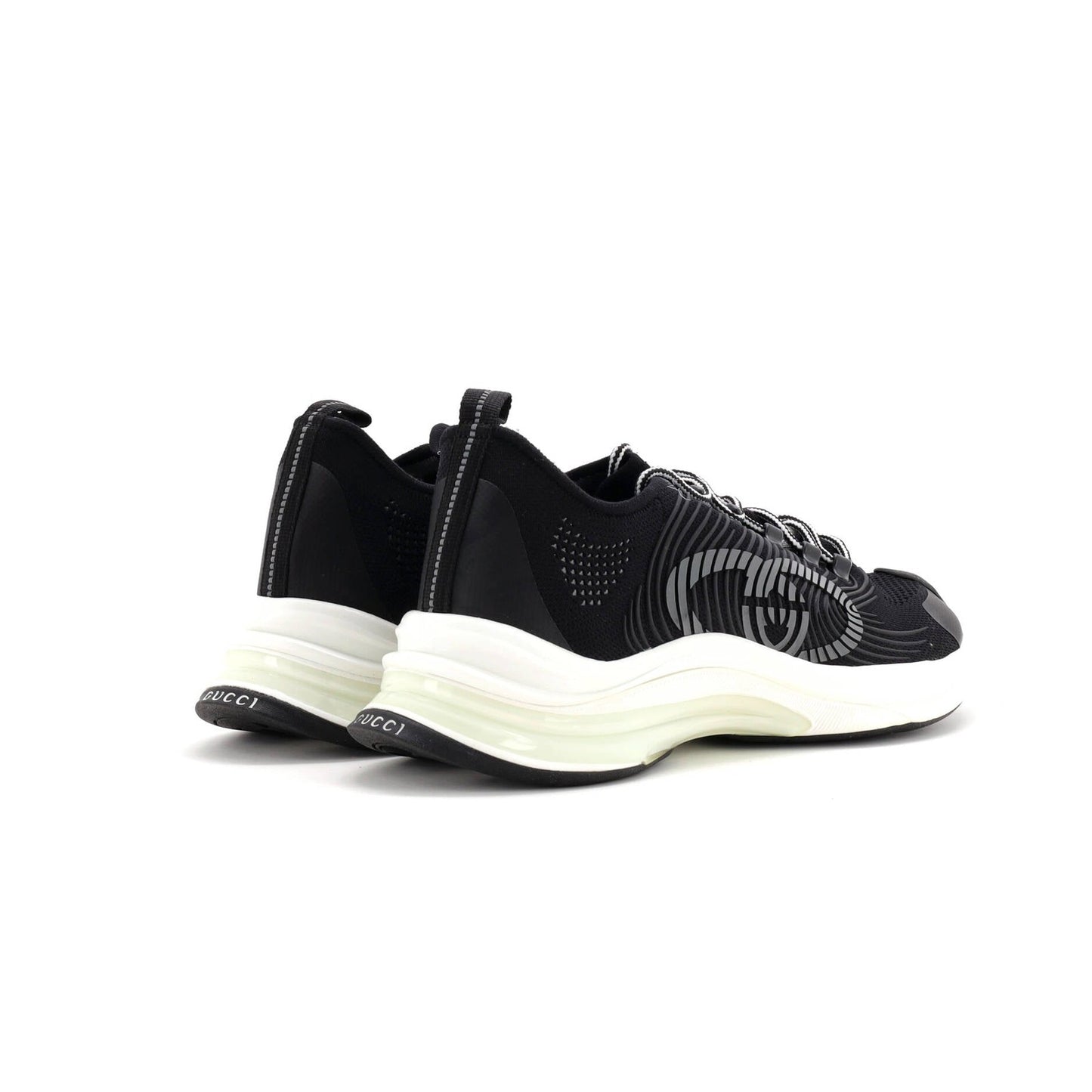 Gucci Men'S Run Sneakers Embroidered Technical Fabric