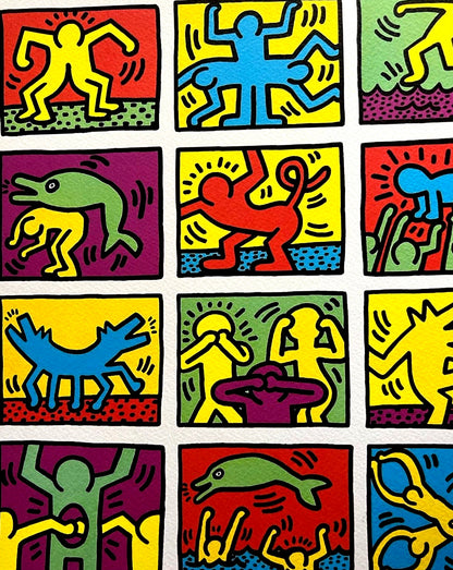 Keith Haring Lithograph From An Painting Coa Signed Pen Numbered Pencil
