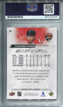 Aleksander Barkov Autographed Upper Deck Card Psa Auto Grade 10