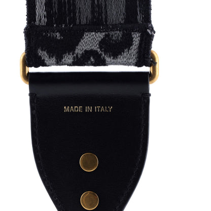 Christian Dior Logo Shoulder Strap Embroidered Canvas