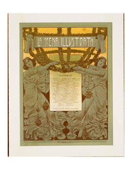 Scena Illustrata Arts Literature Music Theatre Cover Cover Art 1900