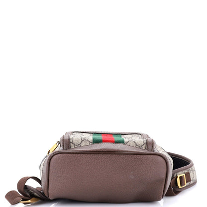 Gucci Ophidia Backpack Gg Coated Canvas And Leather Small