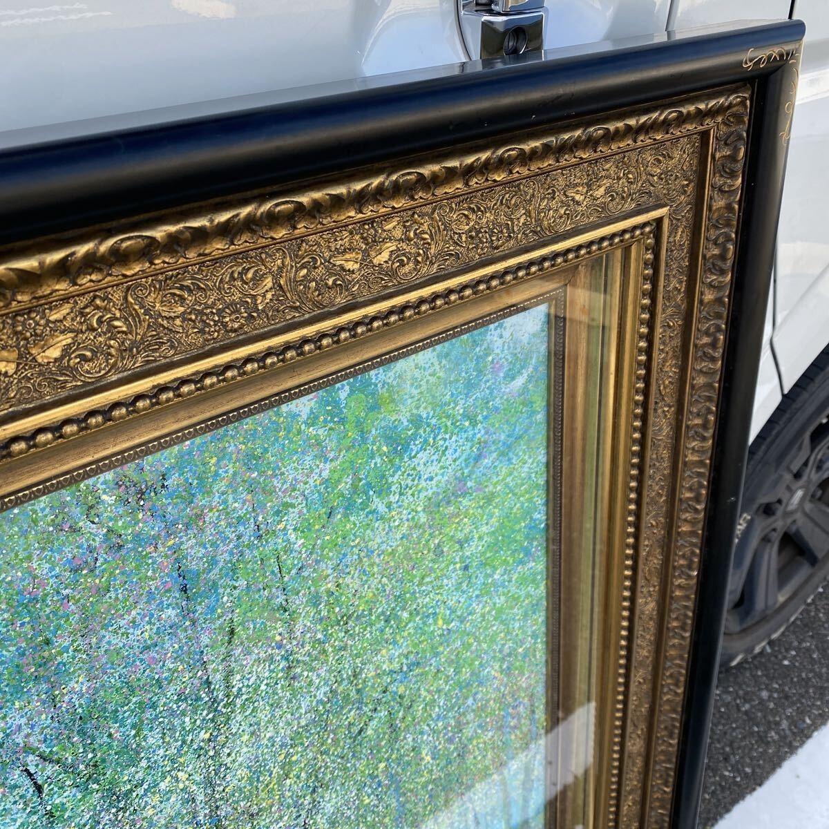 Andr Ingres "Spring Walk In Flower Field" 1996 Oil Painting Large 40F Signed