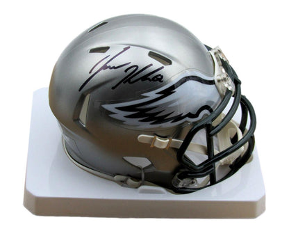 190107 Jason Kelce Autographed Eagles Flash Mini Helmet Witness PSA/ DNA