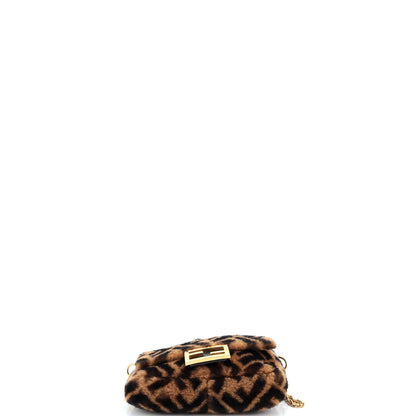 Fendi Baguette Nm Bag Zucca Shearling Mini