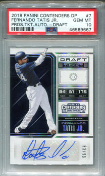 Fernando Tatis Jr. 2018 Panini Contenders Dp #7 Card (Psa Gem Mt 10)