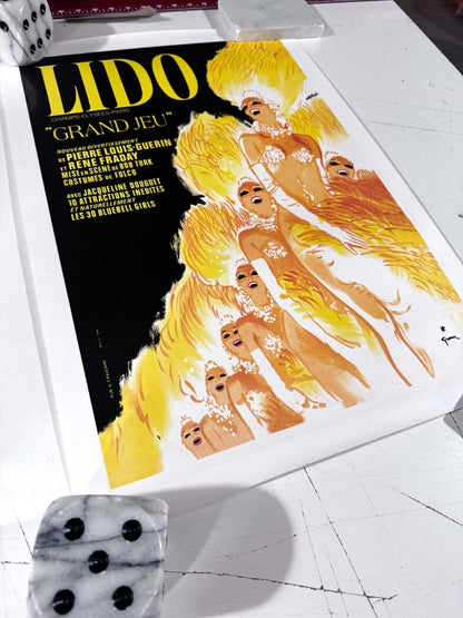 Lido By Rene Gruau Grand Jeu With The Bluebell Girl Paris Champs Delysee