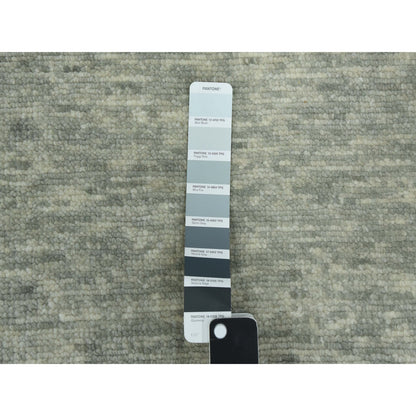 10'X14' Green Wool Hand Knotted Geometric Art Deco Collection Rug