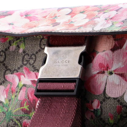 Gucci Buckle Backpack Blooms Print Gg Coated Canvas Small