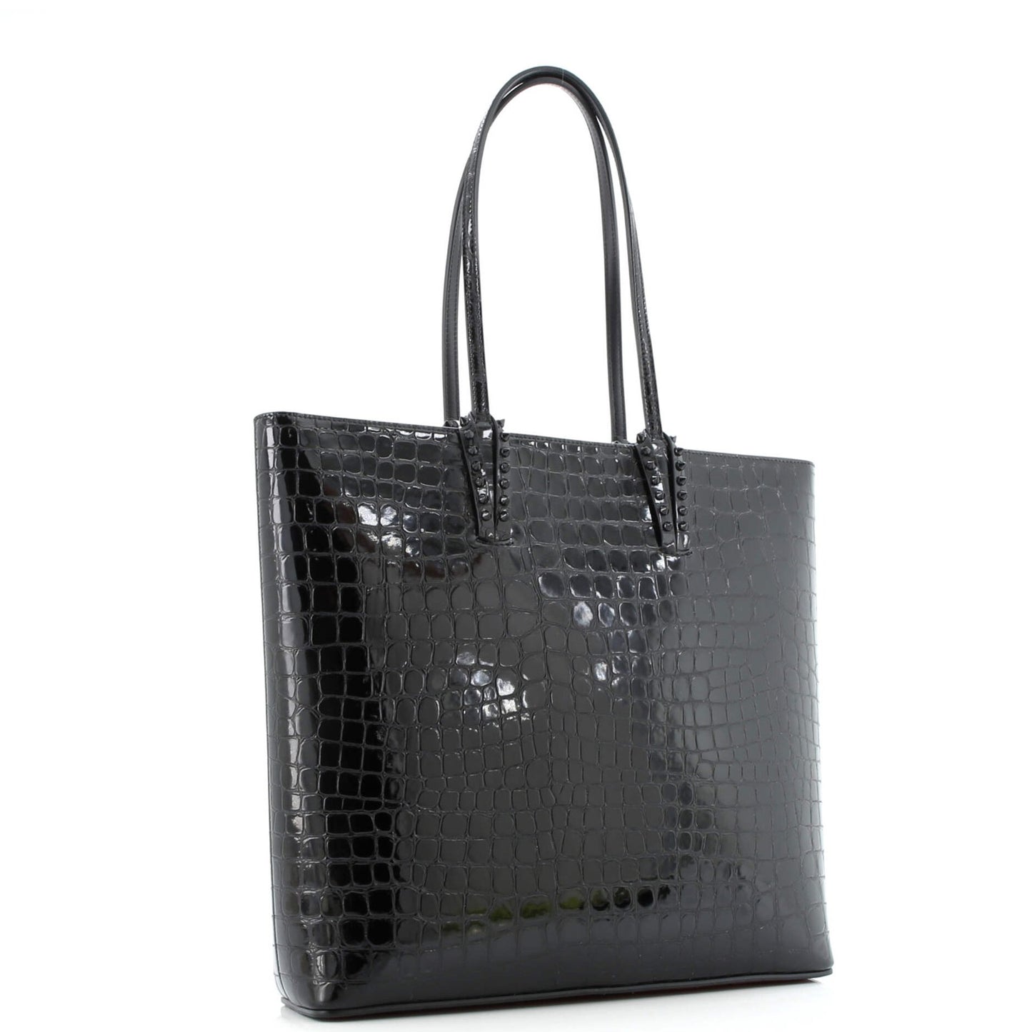 Christian Louboutin Cabata North South Zipped Tote Crocodile Embossed Leather