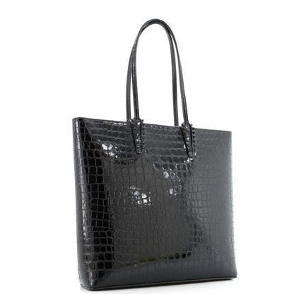 Christian Louboutin Cabata North South Zipped Tote Crocodile Embossed Leather