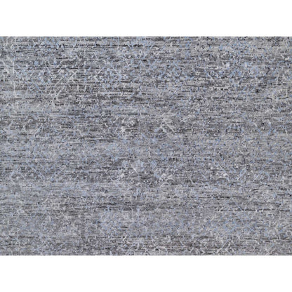 8'X10' Dove Gray Wool Rug Tone On Tone Design Modern Hand Knotted Oriental