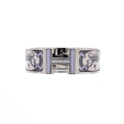 Hermes Clic Clac H Bracelet Printed Enamel Wide
