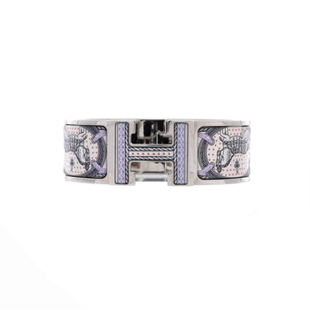 Hermes Clic Clac H Bracelet Printed Enamel Wide