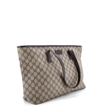 Gucci Plus Tote Gg Coated Canvas With Leather Large