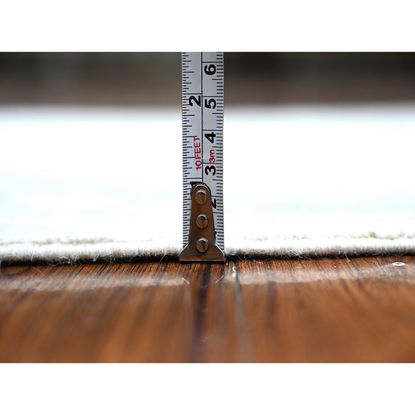 2'7"X8'2" Nebulous White Hand Knotted Washed Out Peshawar Wool Runner Rug