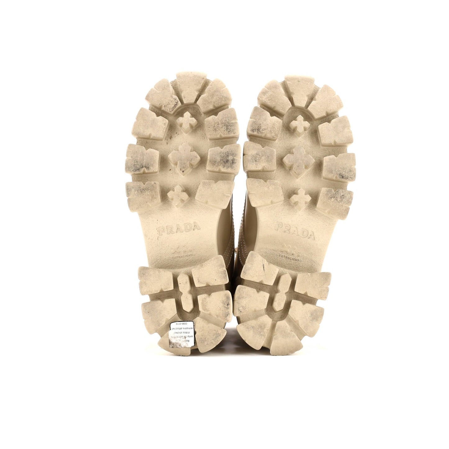 Prada Monolith Combat Boots Leather And Nylon