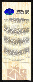 2007 Super Bowl Xli 41 Full Unused Mint Authentic Ticket Colts Vs. Bears 198886