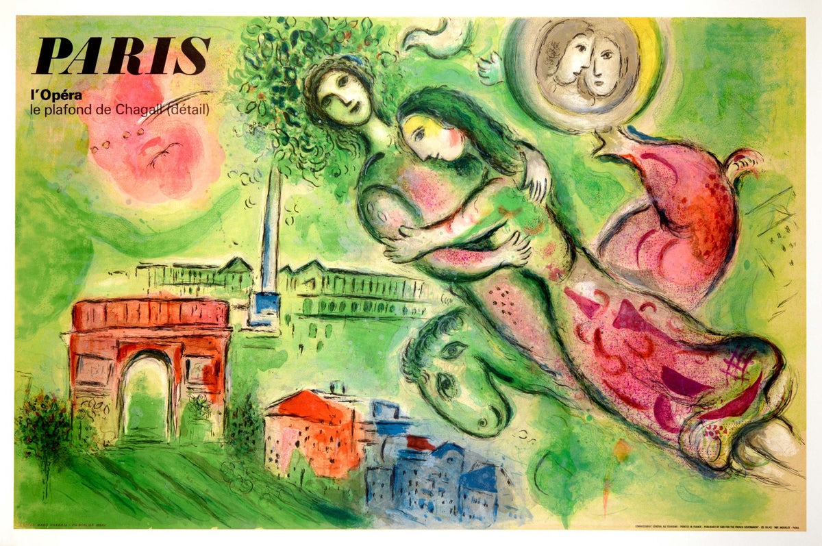 Marc Chagall Poster Paris Opera Vintage French Travel