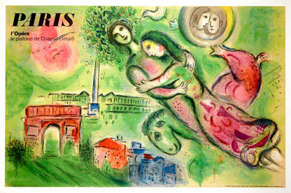 Marc Chagall Poster Paris Opera Vintage French Travel