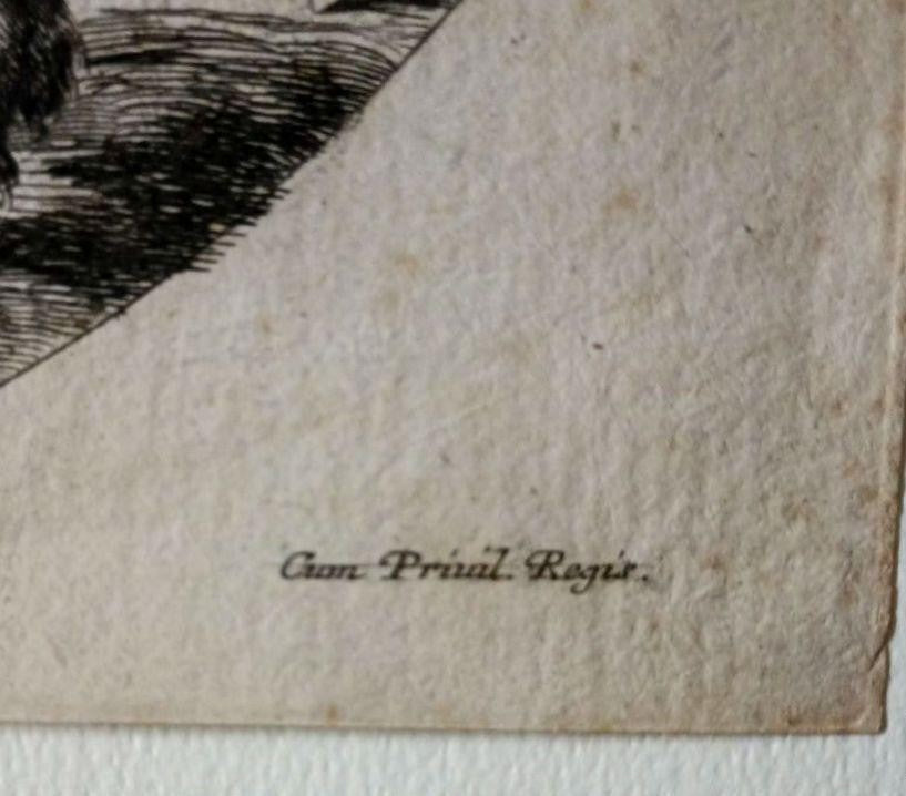 Stefano Della Bella Original Etching 1640 Coloured Man On Horseback Paris Coa