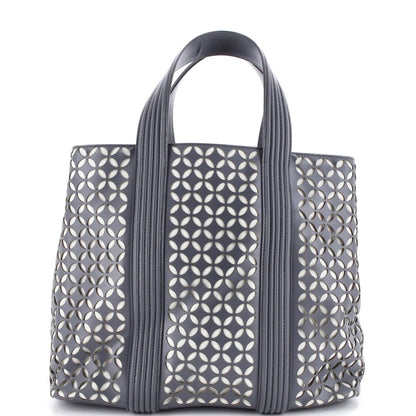 Alaia Side Snap Tote Laser Cut Leather