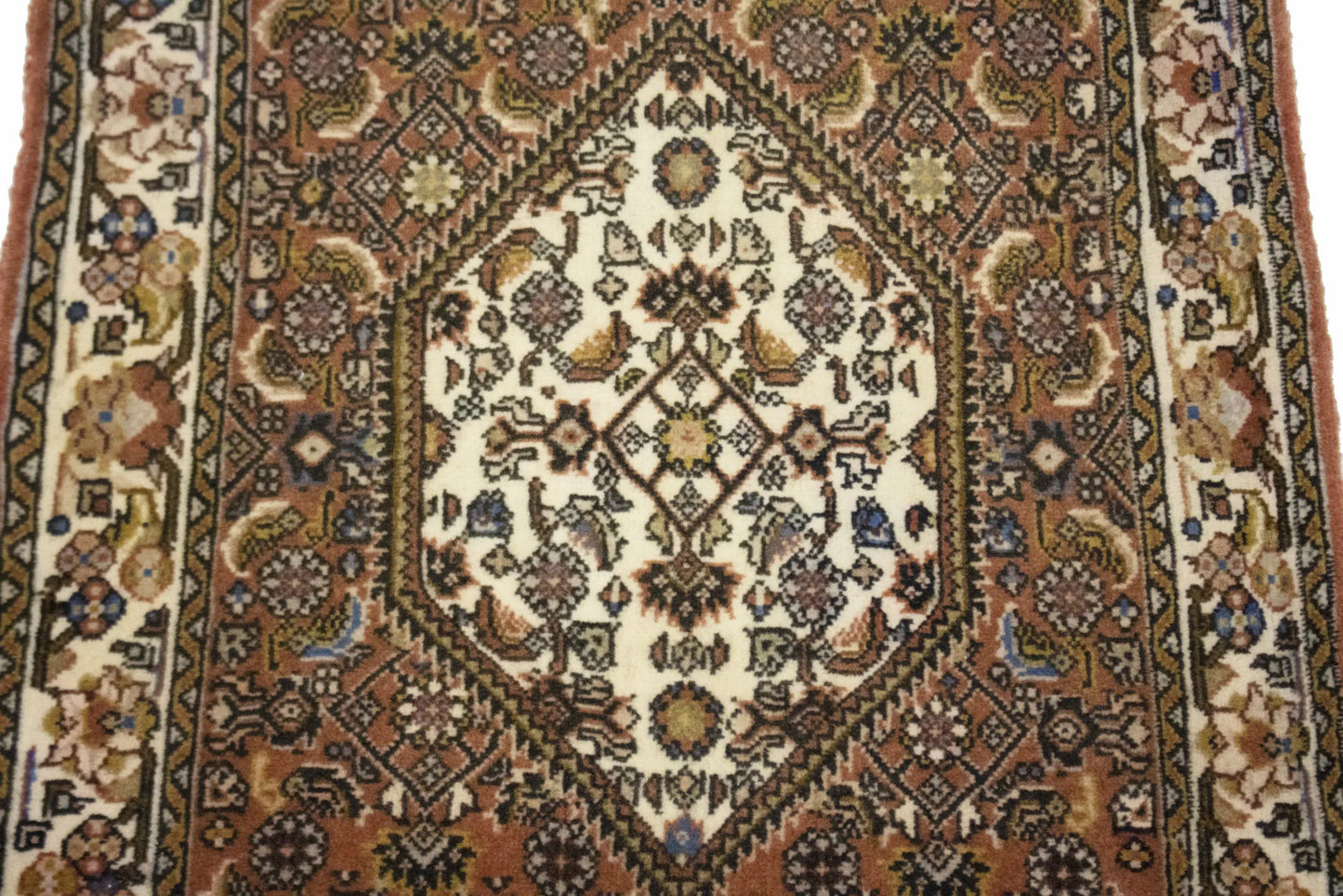 Handmade Vintage Wool Oriental Rug Cinnamon Clay Tribal Small Carpet 2X2'4 ft