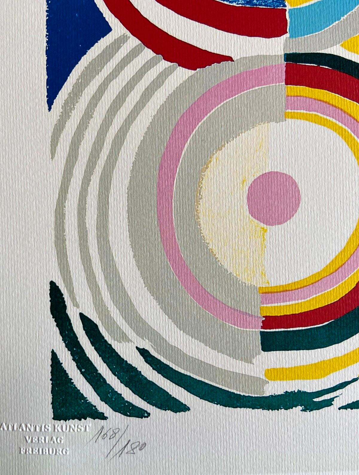 Sonia Delaunay Lithograph Coa Signed Op Numbered In Pencil 180 Ex