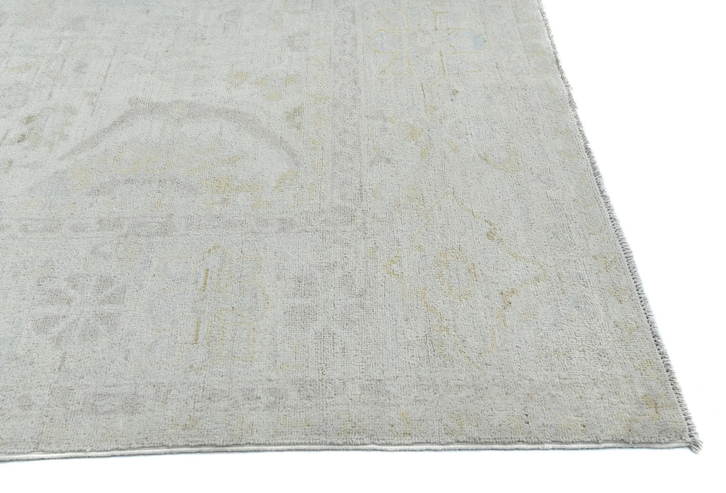 Handspun Wool Oushak Rug Muted Floral Design Bedroom Oriental Carpet 9X12 ft