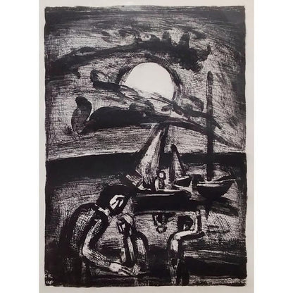 Georges Rouault Original Lithograph 1929 "Le Vent Emplit Les Voiles" Paysages